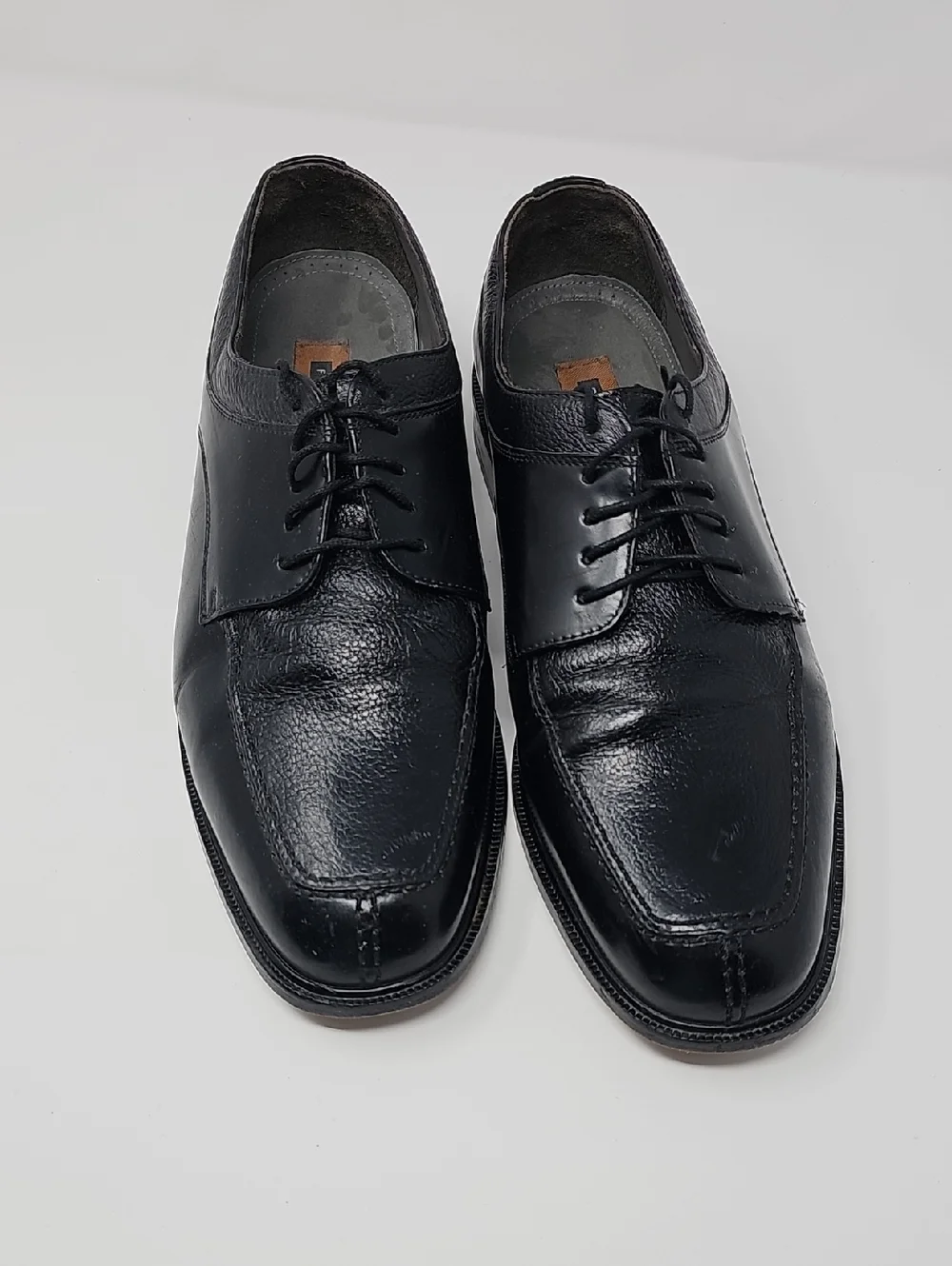 Classic Men's Black Leather Lace-Up Dress Shoes Size 12D